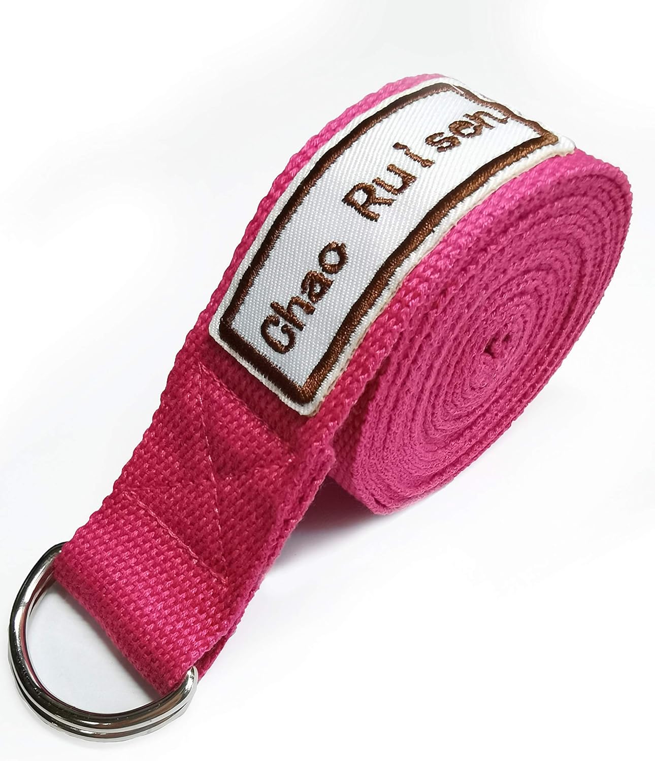 chaoruisen 瑜伽带运动弹力带可调节金属 d 形环扣运动健身拉伸适用于